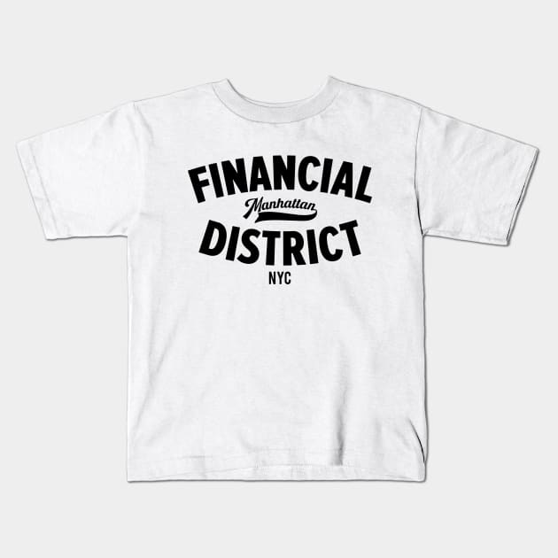 Discover the Vibrant Essence of Manhattan's Financial District in NYC Kids T-Shirt by Boogosh